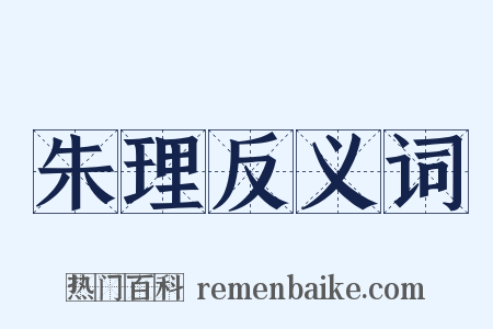 朱理反义词是什么意思的图片